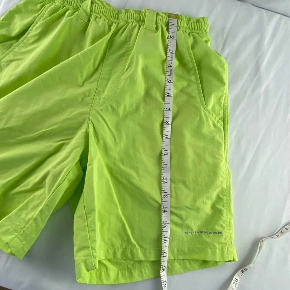 Columbia PFG neon green swim trunks, Small
